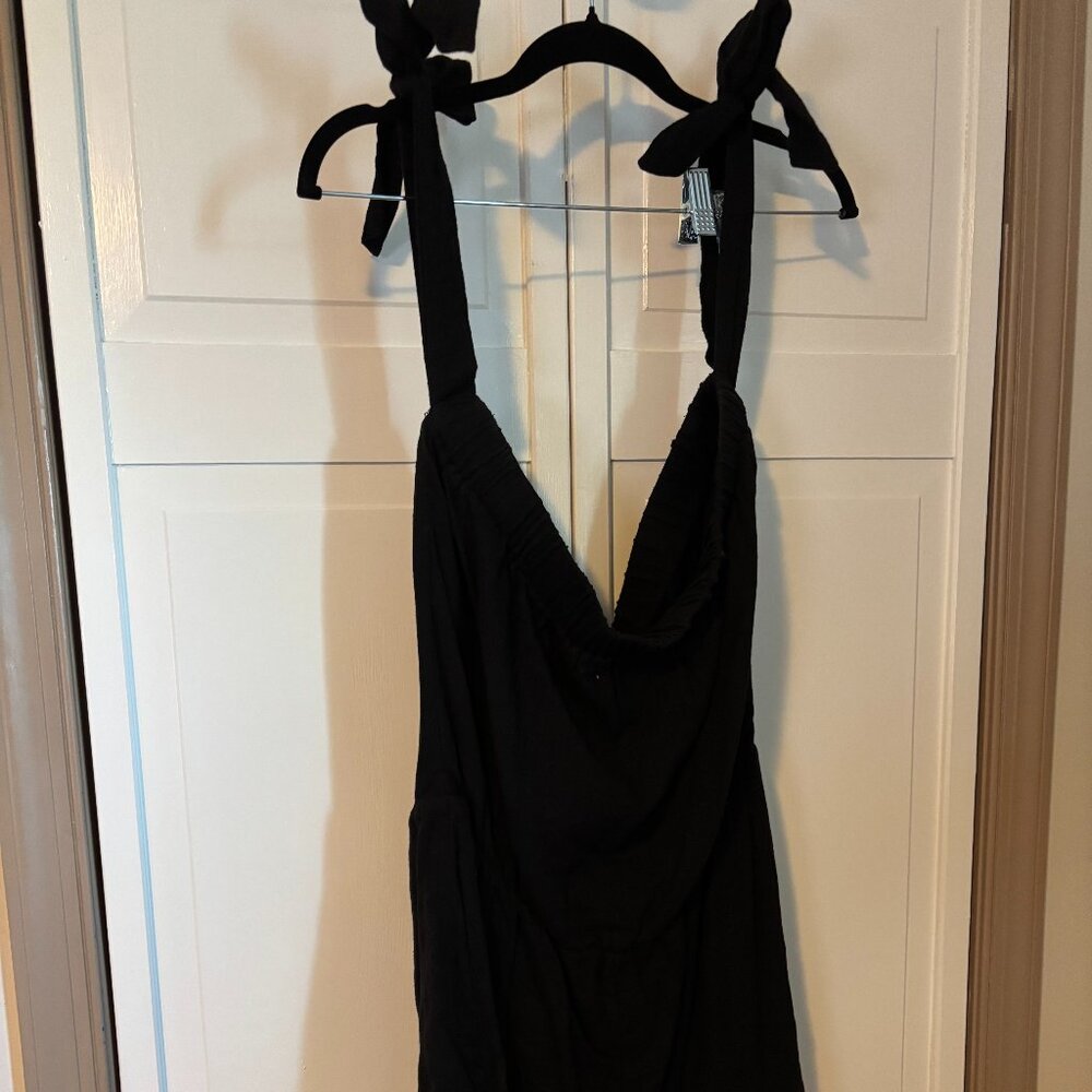 Black Romper -Ties on top